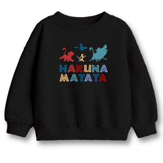 Minicult Full Sleeves Sweatshirt For Kids with LION KING Print(Hakuna Matata 2)