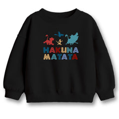 Minicult Full Sleeves Sweatshirt For Kids with LION KING Print(Hakuna Matata 2)