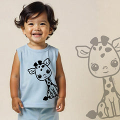 minicult Kids Cotton Vests with Cute Animal Character Prints(Dino Combo)(Pack of 5)