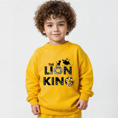 Minicult cotton Kids Coordinated sweatshirt and pant set with LION KING Character Prints(Lion King a57)
