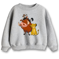 Minicult Full Sleeves Sweatshirt For Kids with LION KING Print(Simba & Friends)