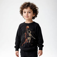 Minicult cotton Kids Coordinated sweatshirt and pant set with Astronomer Character Prints(Astro a59)