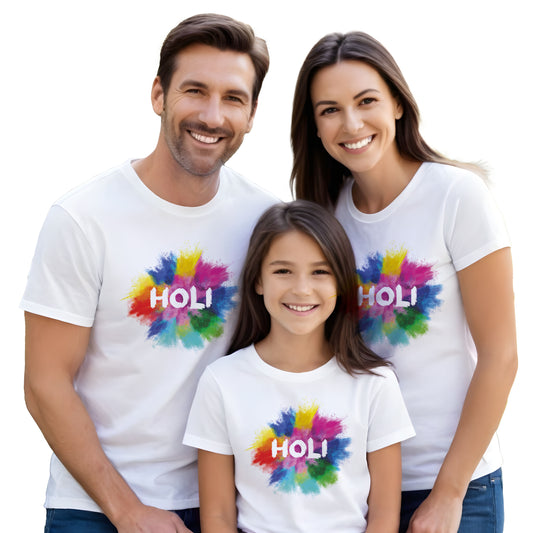 minicult Cotton Holi Half Sleeve Tshirt for Kids (Kids a64)(Pack of 1)