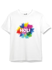 minicult Cotton Holi Half Sleeve Tshirt for Kids (Kids a64)(Pack of 1)