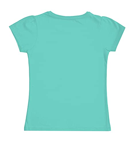 minicult Girls Half sleeeves Cotton Tshirt with Cute Prints and Colorfull (B015)(Pack of 2) Charcoal Black