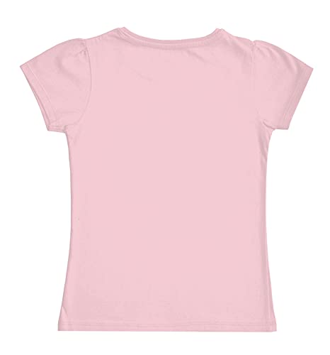 minicult Girls Half sleeves Cotton T-shirt with Cute Prints and Colorful (Giraffe) (Pack of 1) Purple