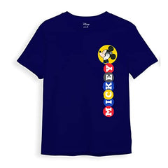 minicult Disney Mickey Mouse Regular Fit Character Printed Tshirt for Boys and Girls(Navy3)(2-3 Years)