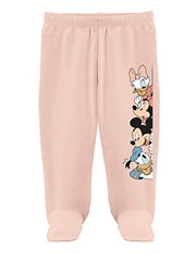 Disney by Minicult Mickey Mouse Footed Pajama Pants For Baby Boys And Girls Pack of 2-Blue