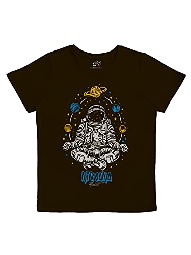 minicult Cotton Printed T Shirts for Boys(Pack of 1)(Black)