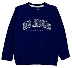 minicult Cotton Printed Sweatshirts for Boys and Girls Ideal for Light Winter( Pack of 1)(Navy NYC)