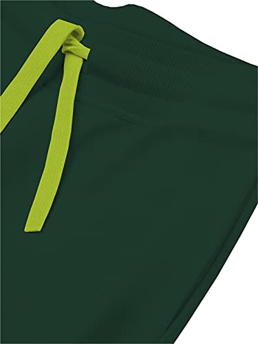 minicult Cotton Track Pants with Graphic Prints and Pockets (Pack 1) (Green)