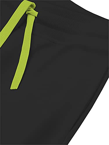 minicult Cotton Track Pants with Graphic Prints and Pockets (Pack 1)(Black)