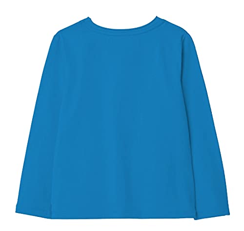 minicult Cotton Printed Full Sleeve T Shirts for Girls (Pack of 1) (Blue 1)