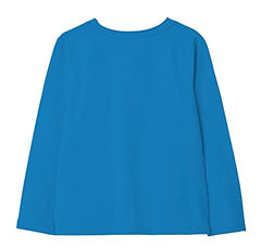 minicult Cotton Printed Full Sleeve T Shirts for Girls (Pack of 1) (Blue 1)