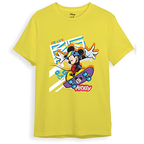 minicult Mickey Mouse Family Regular Fit Character Printed Tshirt for Boys and Girls(Navy1)(2-3 Years)