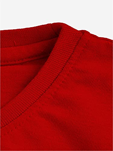 minicult Cotton Printed T Shirts for Boys(Pack of 1)(Red 1)