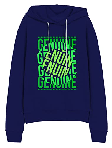 minicult Cotton Printed Hoodie for Boys and Girls Ideal for Light Winter ( Pack of 1) (Dark Blue)