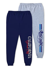 minicult Boy's Loose Fit Cotton Track Pant (Pack of 2)(Multicolor)