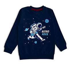 minicult Cotton Full Sleeve T Shirts for Boys and Girls (Pack of 2)(Navy & Cyan)