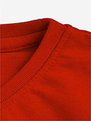 minicult Cotton Printed T Shirts for Boys(Pack of 1)(Red)