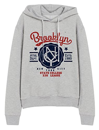 minicult Cotton Printed Hoodie for Boys and Girls Ideal for Light Winter ( Pack of 1) (Grey)