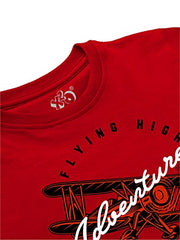 minicult Cotton Printed Full Sleeve T Shirts for Boys(Pack of 2)(RED 1)