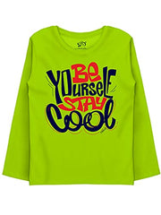 minicult Cotton Printed Full Sleeve T Shirts for Boys(Pack of 2)(Maroon)