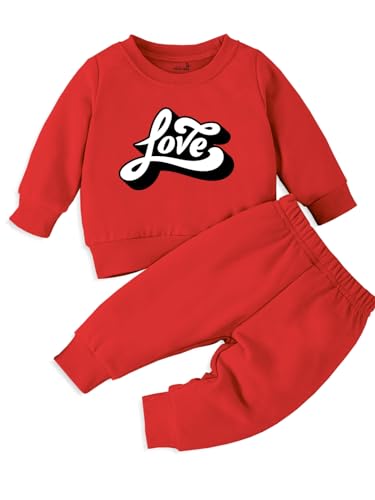 Minicult coords sweatshirt and pants set for kids . FOr valentines day