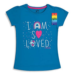 minicult Girls Half sleeves Cotton T-shirt with Cute Prints and Colorful (Grey)(Pack of 3)