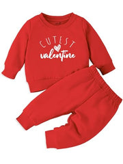 Minicult coords sweatshirt and pants set for kids . FOr valentines day