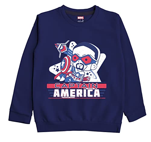 minicult Marvel Avenger Regular Fit Character Printed Full Sleeve Sweatshirt for Boys and Girls(Blue a44)(Pack of 1)(18-24 Months)