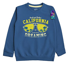 minicult Cotton Printed Sweatshirts for Boys and Girls Ideal for Light Winter( Pack of 2)(Navy Blue)