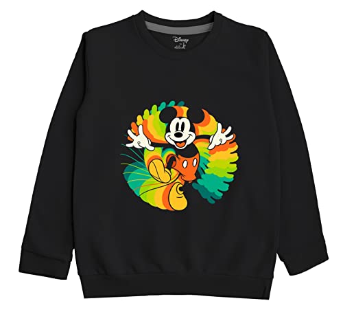 minicult Disney Mickey Mouse and Friends Regular Fit Character Printed Full Sleeve Sweatshirt for Boys and Girls(Black a23)(Pack of 1)(18-24 Months)