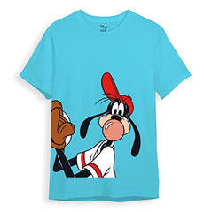 minicult Mickey Mouse Family Regular Fit Character Printed Tshirt for Boys and Girls(SkyBlue1)(2-3 Years)