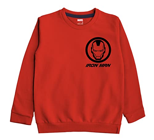 minicult Marvel Avenger Regular Fit Character Printed Full Sleeve Sweatshirt for Boys and Girls(Red a43)(Pack of 1)(18-24 Months)