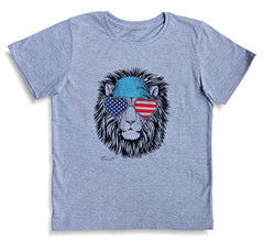 minicult Cotton Half Sleeve Kids Tshirt with Chest Print and Bright Colors(Grey)(pack of 1)