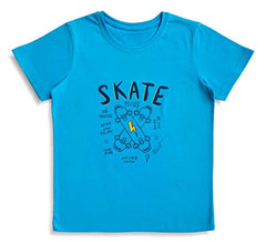 minicult Cotton Half Sleeve Kids Tshirt with Chest Print and Bright Colors(Multicolor)(Pack of 3)