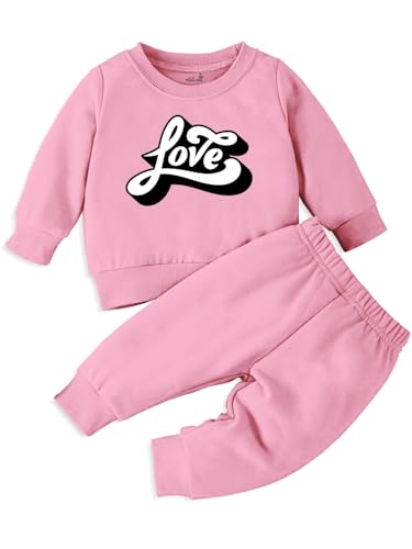 Minicult coords sweatshirt and pants set for kids . FOr valentines day