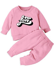Minicult coords sweatshirt and pants set for kids . FOr valentines day