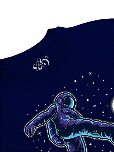 minicult Cotton Printed Full Sleeve T Shirts for Boys(Pack of 1)(Navy 1)