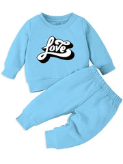 Minicult coords sweatshirt and pants set for kids . FOr valentines day