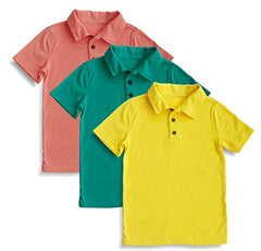 minicult Cotton T-Shirts with Collar in Solid Colors(Pack of 3)(Assorted/Mixed Colors in a Pack)