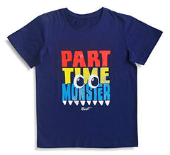 minicult Cotton Half Sleeve Kids Tshirt with Chest Print and Bright Colors(Multicolor)(Pack of 2)