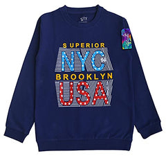 minicult Cotton Printed Sweatshirts for Boys and Girls Ideal for Light Winter( Pack of 2)(Grey & Yellow)