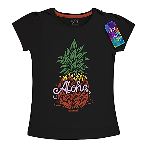 minicult Girls Half sleeves Cotton T-shirt with Cute Prints and Colorful (Pink) (Pack of 5)