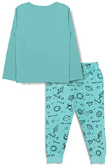 minicult Cotton Full Sleeve t Shirt and Pyjama Nightsuit with Cute Prints(Pack of 1)