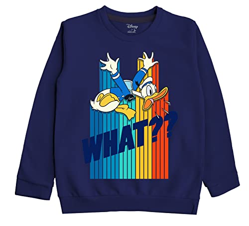 minicult Disney Mickey Mouse and Friends Regular Fit Character Printed Full Sleeve Sweatshirt for Boys and Girls(Navy a22)(Pack of 1)(18-24 Months)