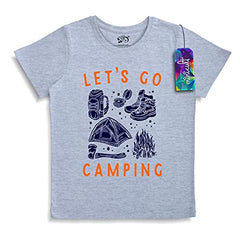 minicult Cotton Half Sleeve Kids Tshirt with Chest Print and Bright Colors(RED)(Pack of 5)