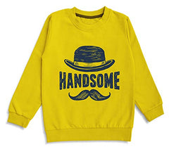 minicult Cotton Full Sleeve T Shirts for Boys and Girls (Pack of 2)(Musturd and Red)