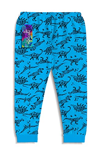 minicult Cotton Pants for Boys and Girls with Ankle Cuff and All Over Prints (Pack of 5) (Black)